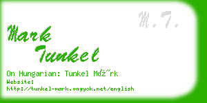 mark tunkel business card